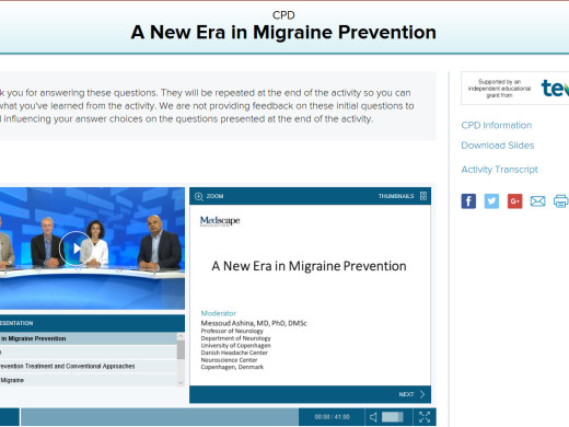 Nová éra v prevenci migrény – program Medscape